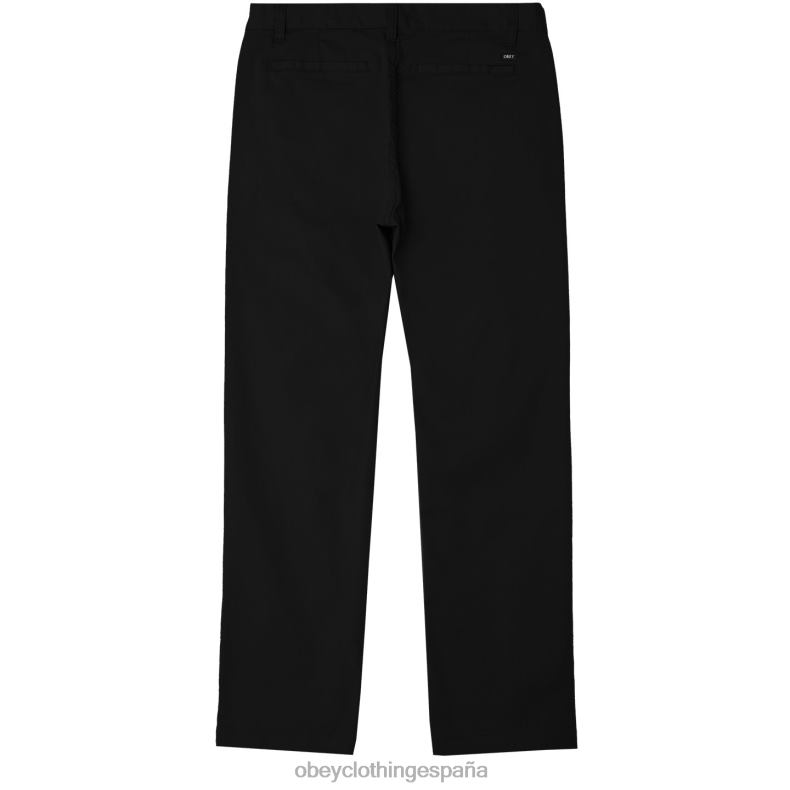 ropa OBEY pantalón rezagado inundado negro hombres 0RV2P970