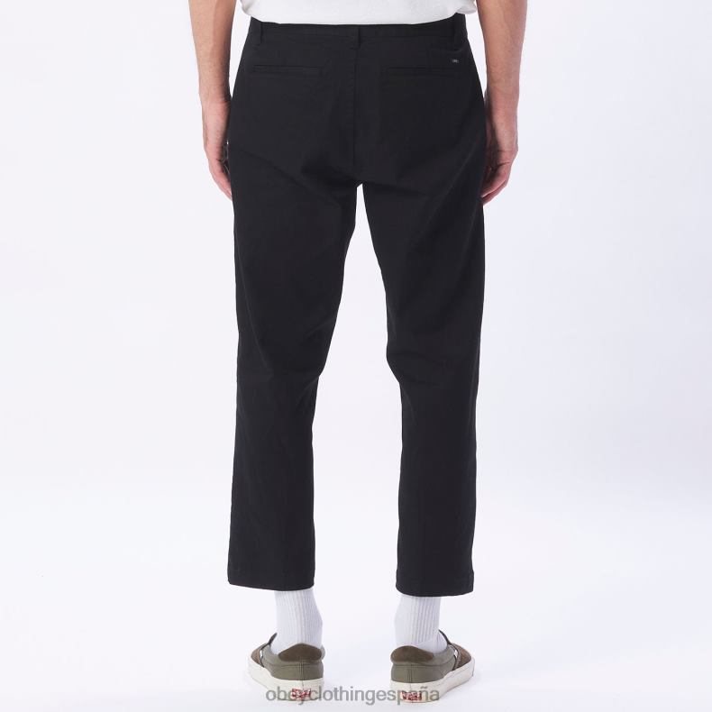 ropa OBEY pantalón rezagado inundado negro hombres 0RV2P970