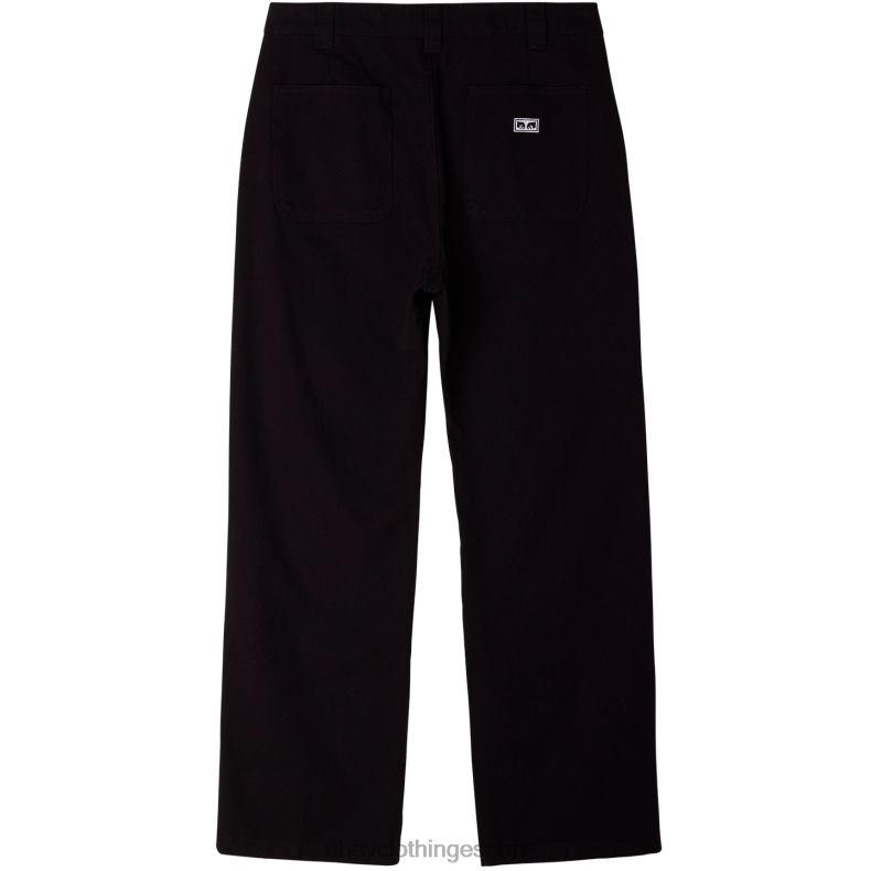 ropa OBEY pantalón tornero negro hombres 0RV2P948