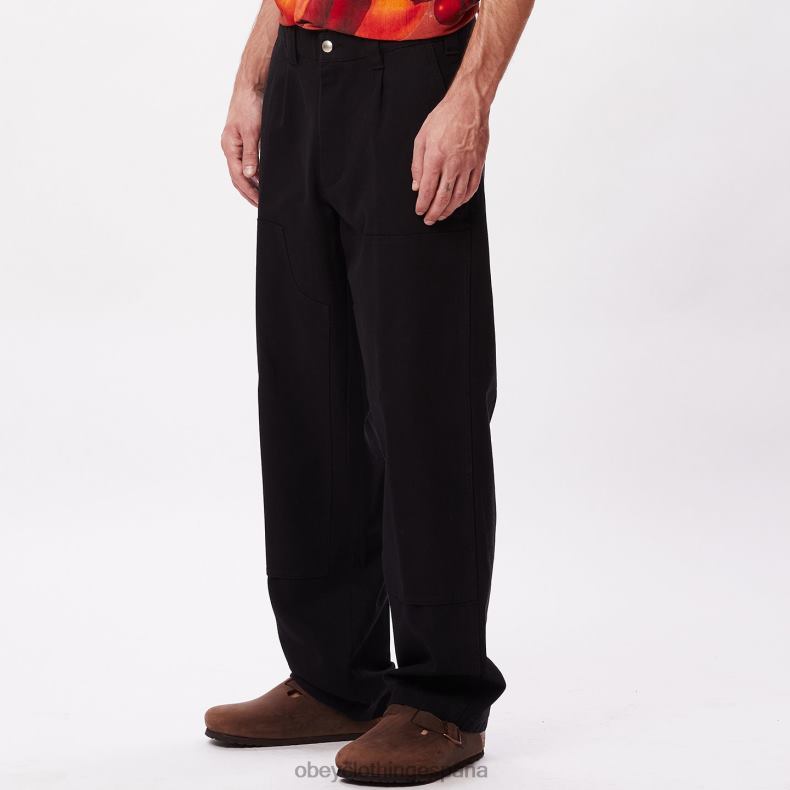 ropa OBEY pantalón tornero negro hombres 0RV2P948