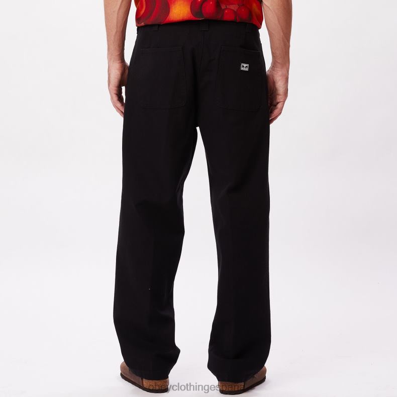 ropa OBEY pantalón tornero negro hombres 0RV2P948
