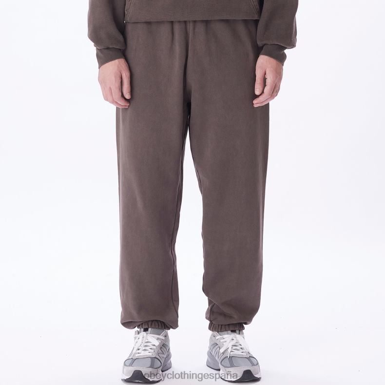 ropa OBEY pantalones deportivos con pigmentos en minúsculas pigmento marrón java hombres 0RV2P931