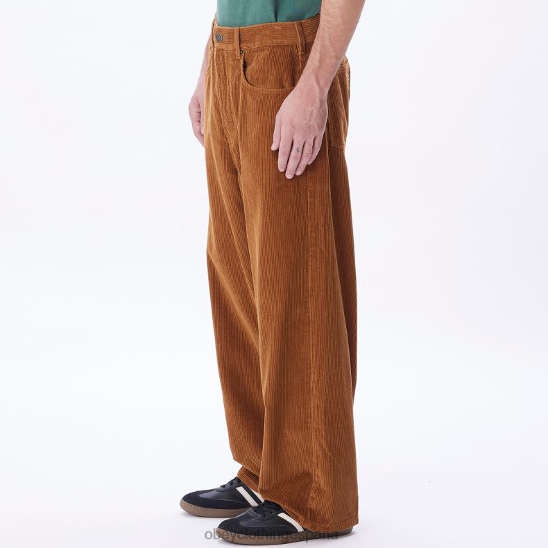 ropa OBEY pantalones holgados de pana bigwig madera de catechu hombres 0RV2P935