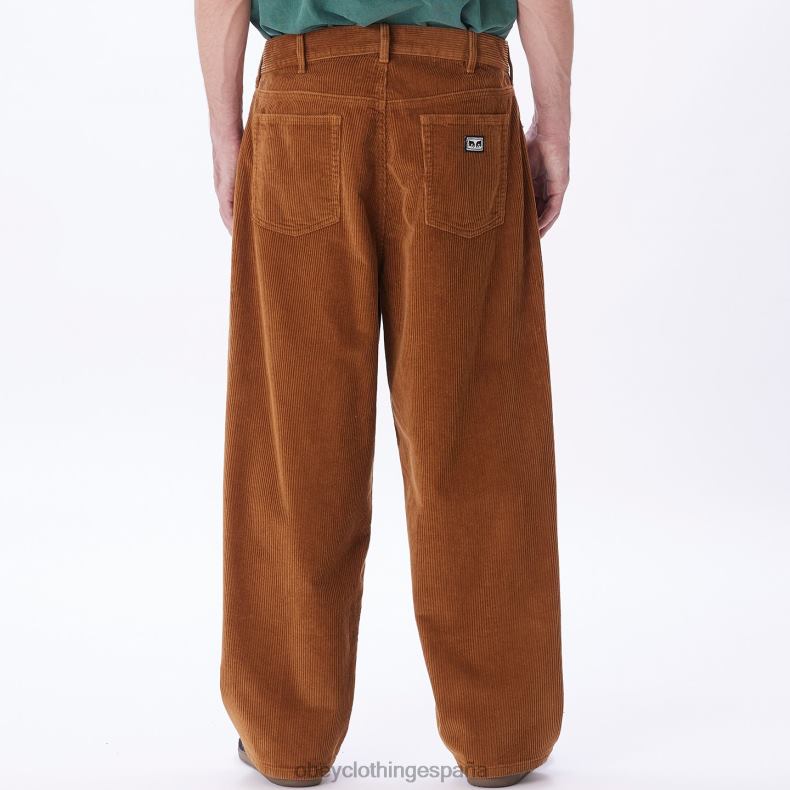 ropa OBEY pantalones holgados de pana bigwig madera de catechu hombres 0RV2P935