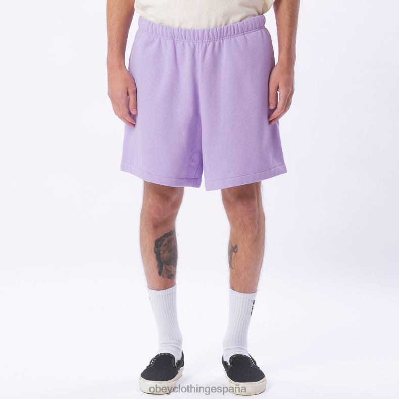 ropa OBEY trabajos establecidos ojos sudor cortos lavanda digital hombres 0RV2P976