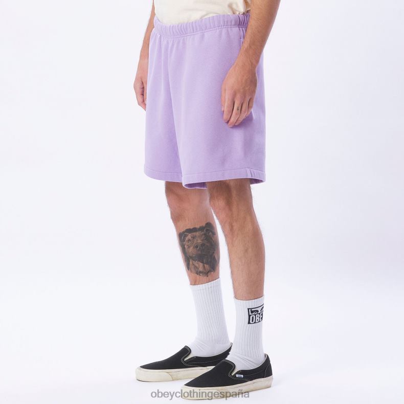 ropa OBEY trabajos establecidos ojos sudor cortos lavanda digital hombres 0RV2P976