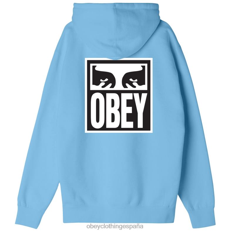 ropa OBEY Sudadera con capucha pesada Eyes Icon II cielo azul hombres 0RV2P1009