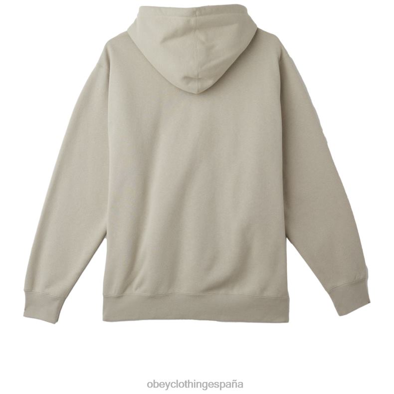 ropa OBEY capucha con capucha en minúsculas Gris plateado hombres 0RV2P1015