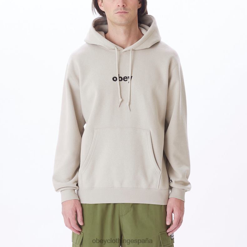 ropa OBEY capucha con capucha en minúsculas Gris plateado hombres 0RV2P1015