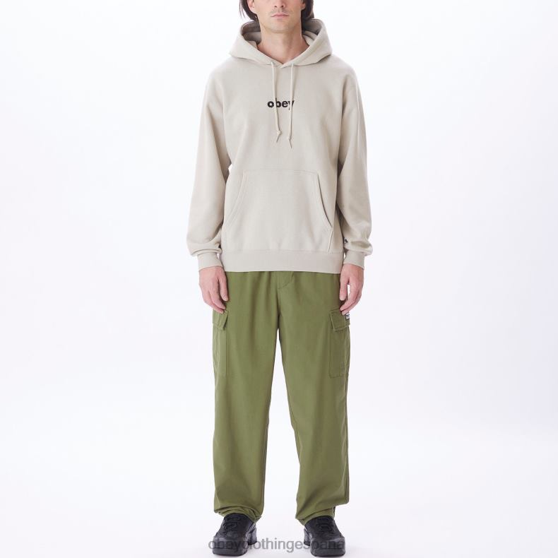 ropa OBEY capucha con capucha en minúsculas Gris plateado hombres 0RV2P1015