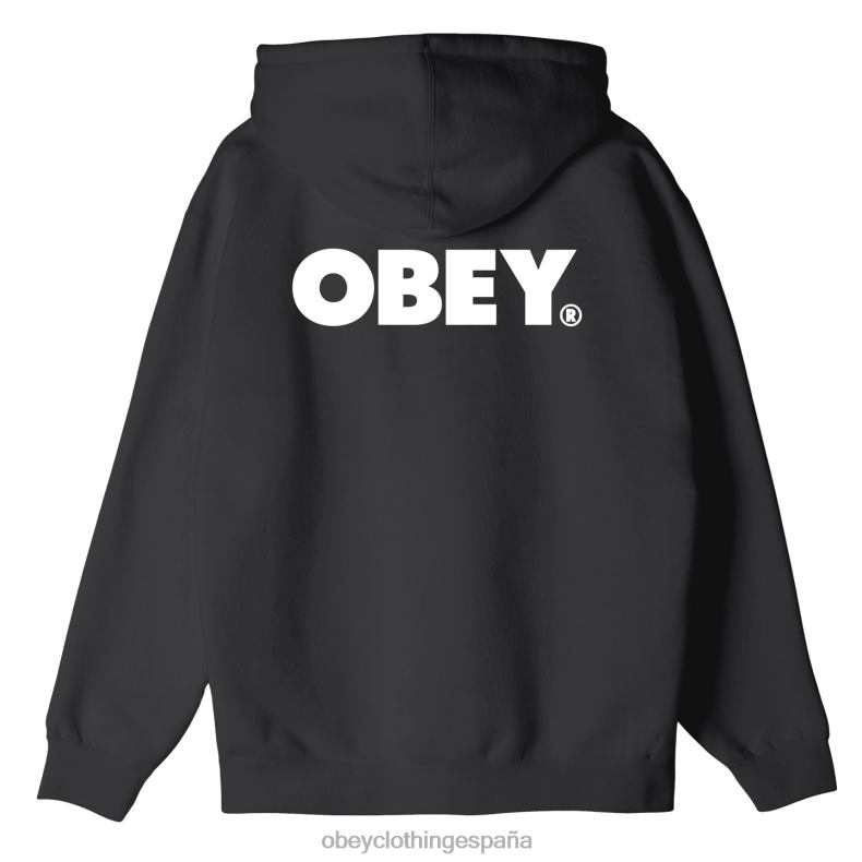 ropa OBEY capucha con cremallera premium audaz negro hombres 0RV2P986