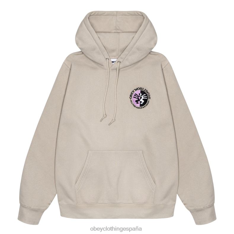 ropa OBEY capucha con todos los brazos Gris plateado hombres 0RV2P1026