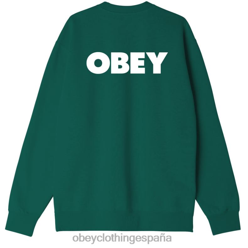 ropa OBEY cuello redondo premium audaz verde aventurina hombres 0RV2P1039