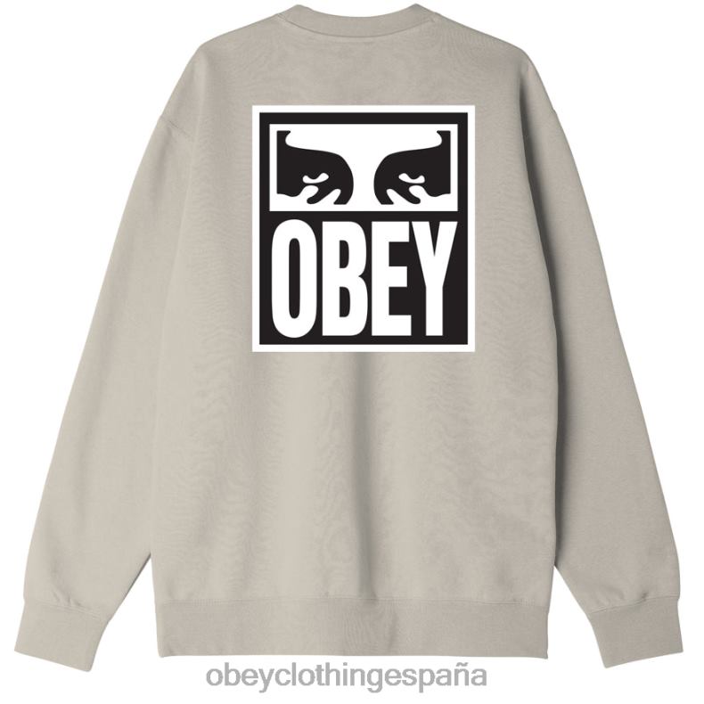 ropa OBEY icono de ojos cuello redondo premium Gris plateado hombres 0RV2P1044