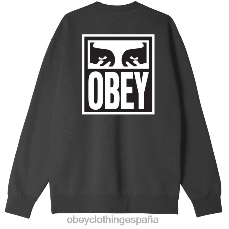 ropa OBEY icono de ojos cuello redondo premium negro hombres 0RV2P1042