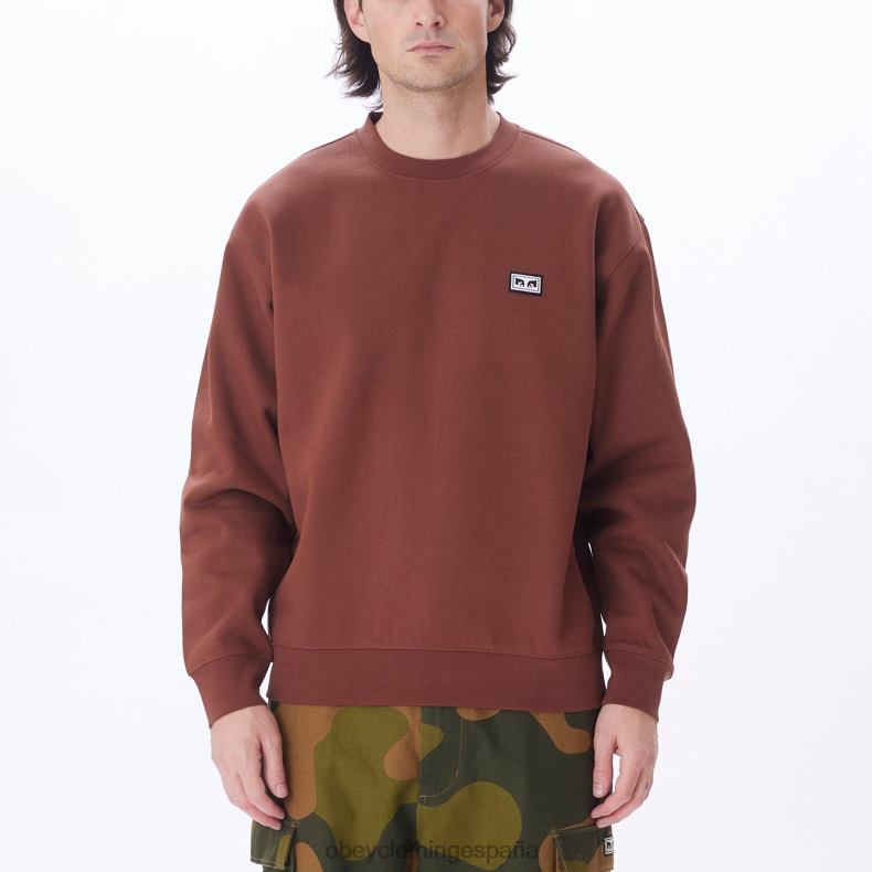 ropa OBEY ojos de trabajo establecidos cuello redondo sepia hombres 0RV2P1033