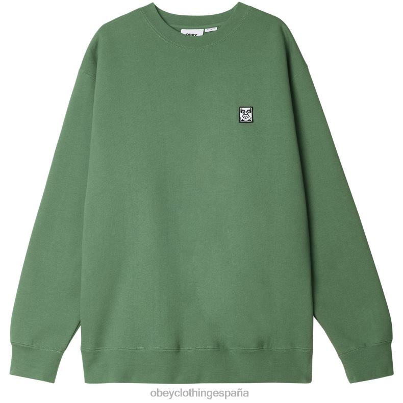 ropa OBEY parche de icono extra pesado cuello redondo hoja de palma hombres 0RV2P1003