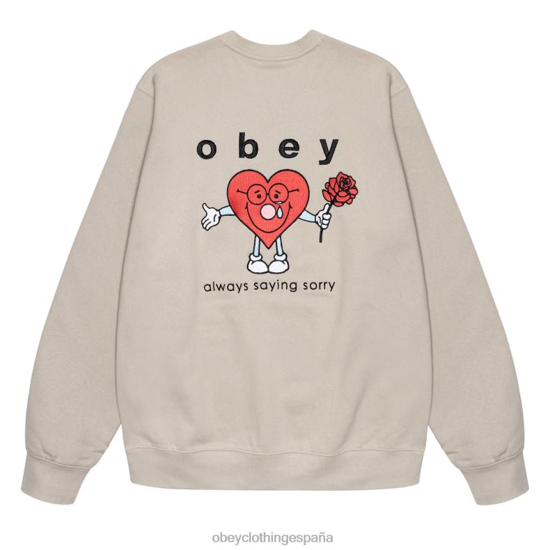 ropa OBEY siempre cuello redondo Gris plateado hombres 0RV2P1045