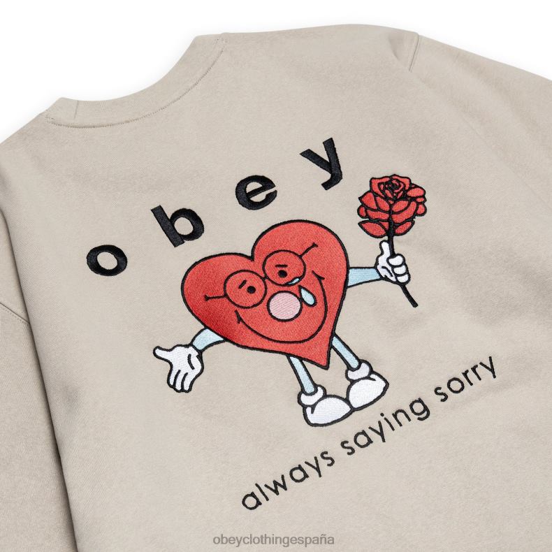 ropa OBEY siempre cuello redondo Gris plateado hombres 0RV2P1045