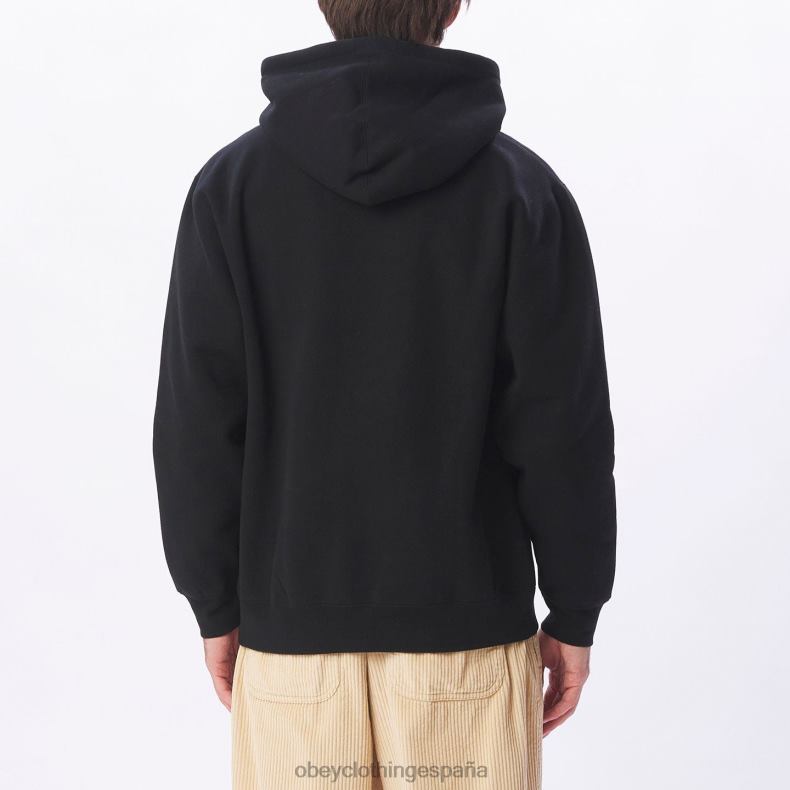 ropa OBEY sudadera con capucha extra pesada Icon negro hombres 0RV2P993