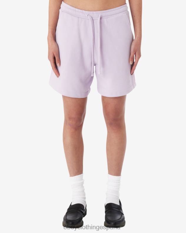 ropa OBEY terry corto pétalo de orquídea mujer 0RV2P545