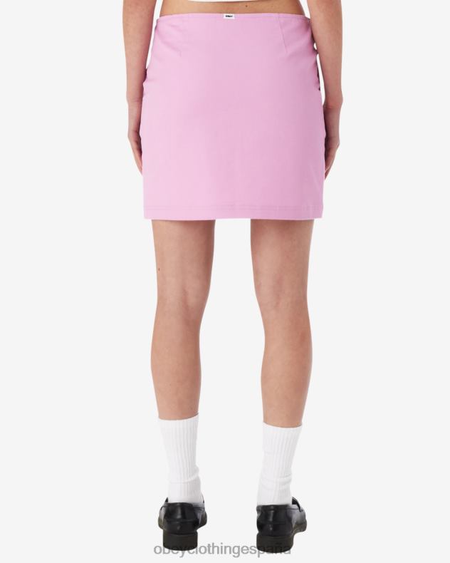 ropa OBEY falda louise con cremallera lavanda pastel mujer 0RV2P534