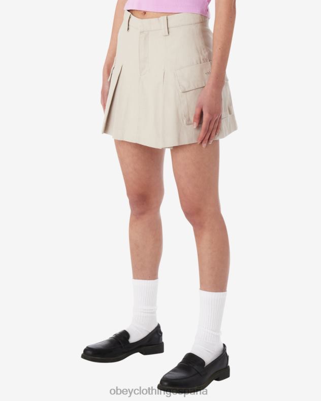 ropa OBEY minifalda cargo andrea Gris plateado mujer 0RV2P538