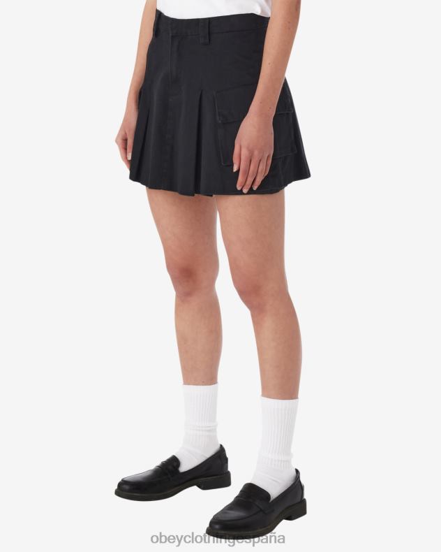 ropa OBEY minifalda cargo andrea negro mujer 0RV2P537