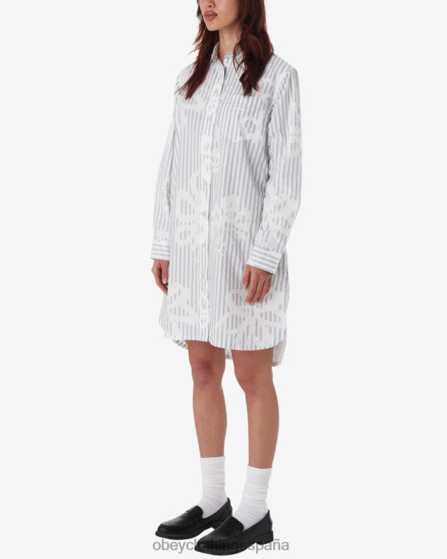 ropa OBEY vestido camisero alfreda bueno gris multi mujer 0RV2P584