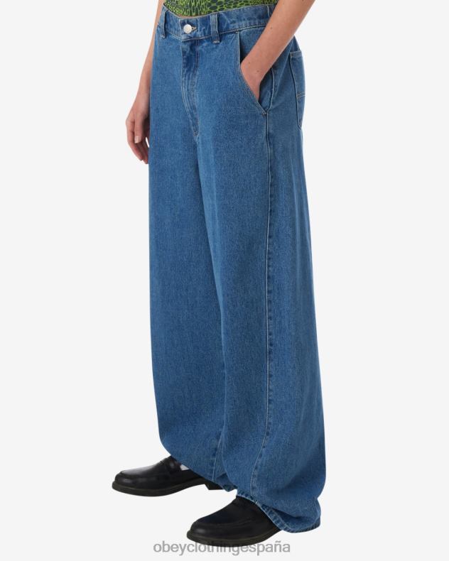 ropa OBEY lirio carpintero denim índigo claro mujer 0RV2P517