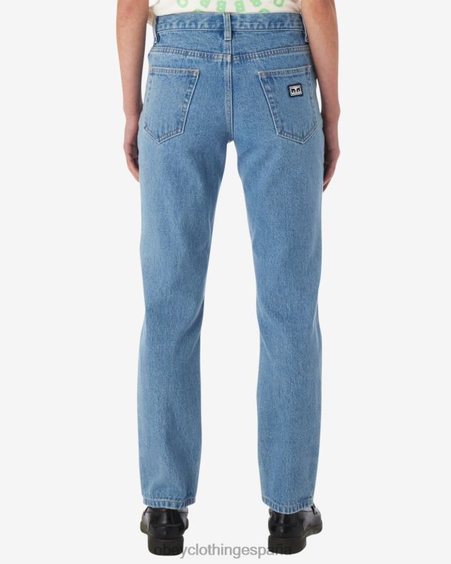 ropa OBEY mezclilla sin esfuerzo índigo claro mujer 0RV2P516