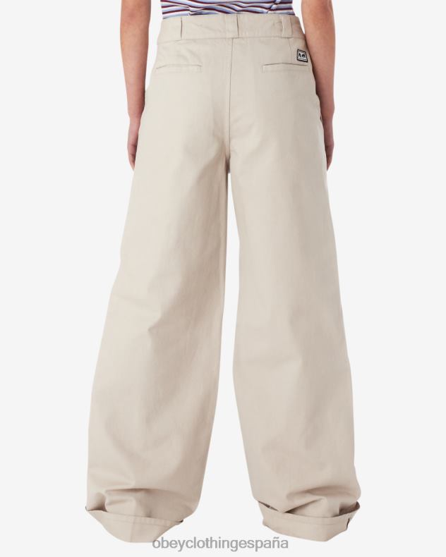 ropa OBEY pantalón de trabajo mila Gris plateado mujer 0RV2P528