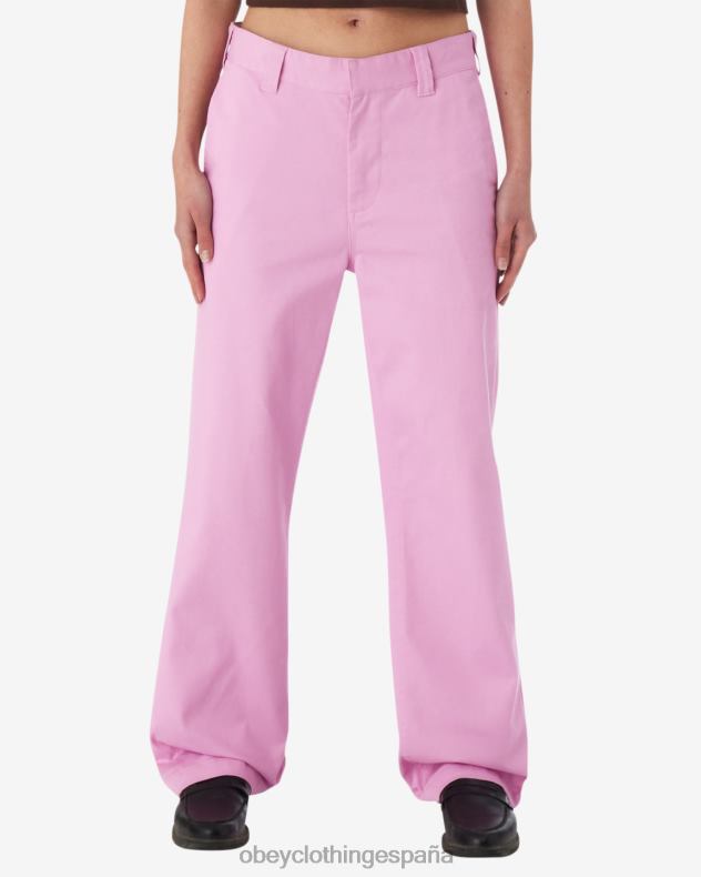 ropa OBEY pantalón diario lavanda pastel mujer 0RV2P520
