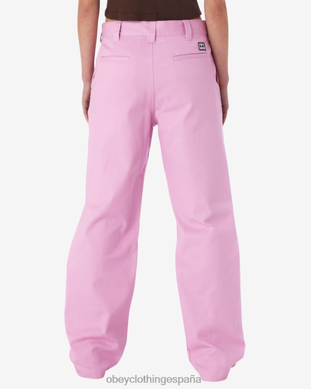 ropa OBEY pantalón diario lavanda pastel mujer 0RV2P520