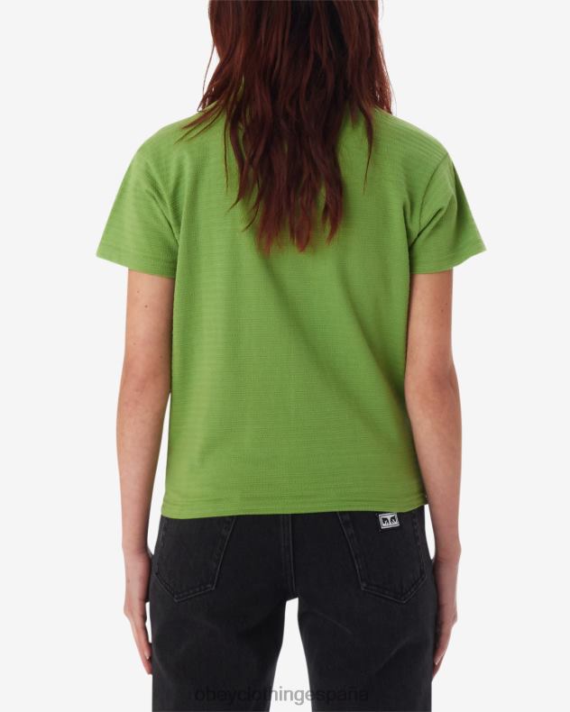 ropa OBEY botón abajo verde picante mujer 0RV2P561
