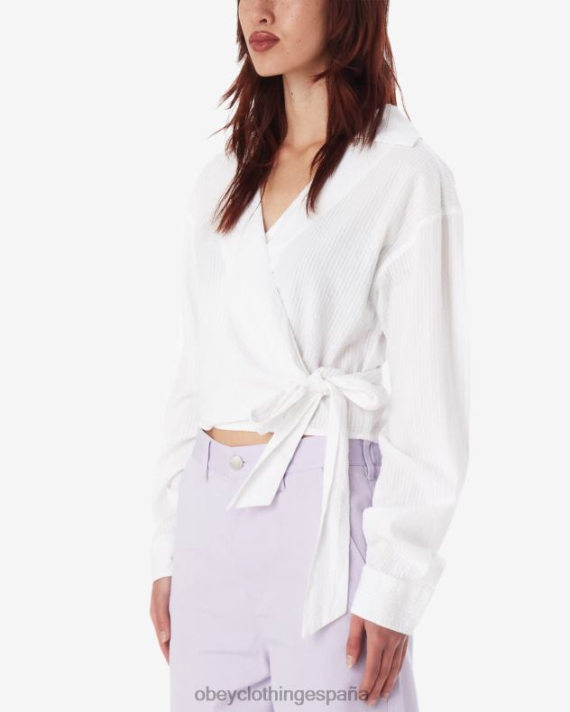 ropa OBEY camisa cruzada valentina blanco mujer 0RV2P576