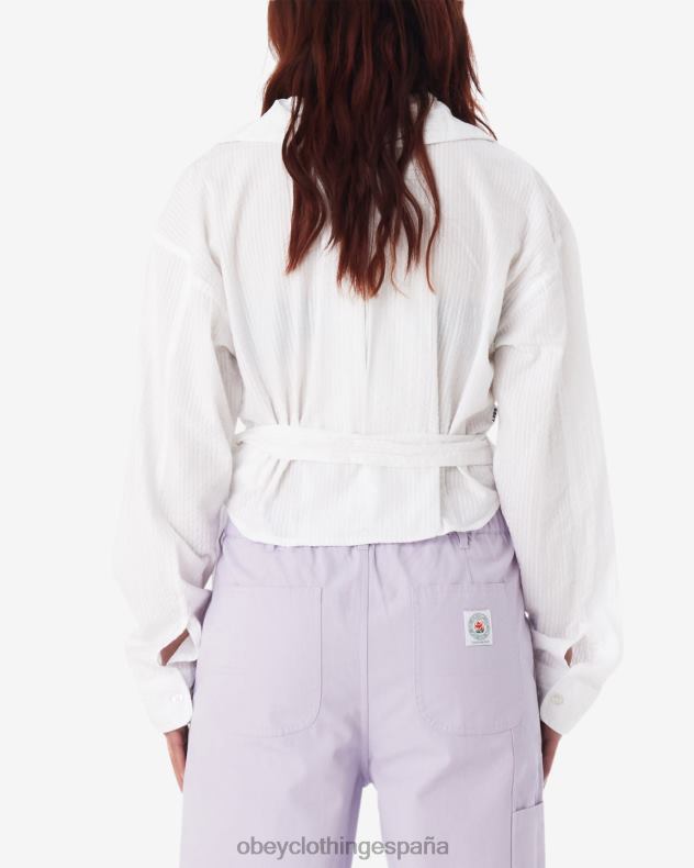 ropa OBEY camisa cruzada valentina blanco mujer 0RV2P576
