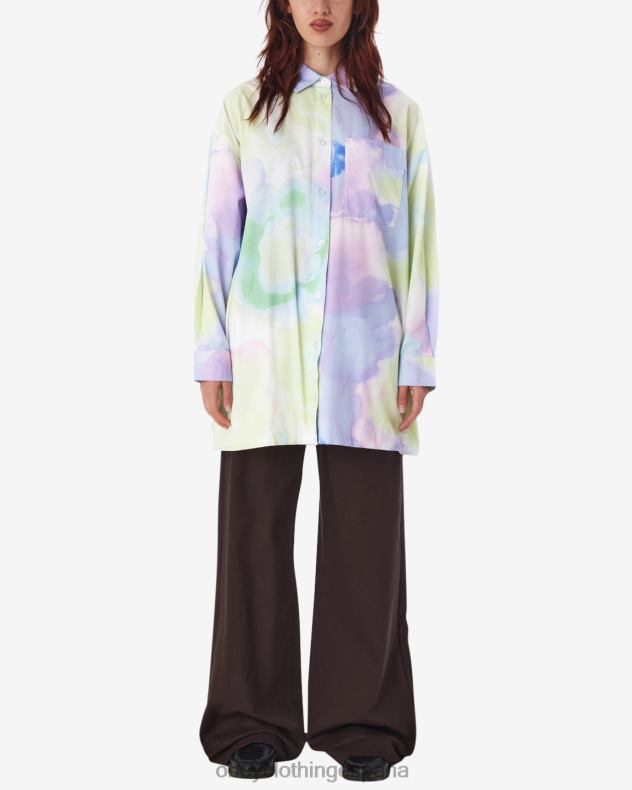 ropa OBEY camisa de flores suaves alyssa pasteles múltiples mujer 0RV2P553