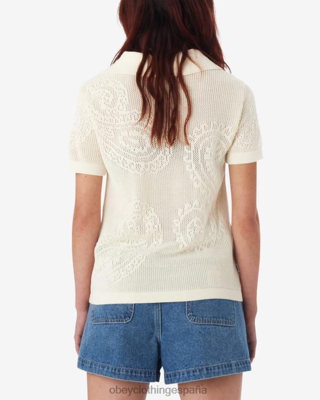 ropa OBEY camisa de punto abierta briana sin blanquear mujer 0RV2P581