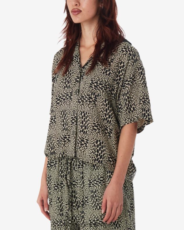 ropa OBEY camisa jubatus gris ostra multicolor mujer 0RV2P563