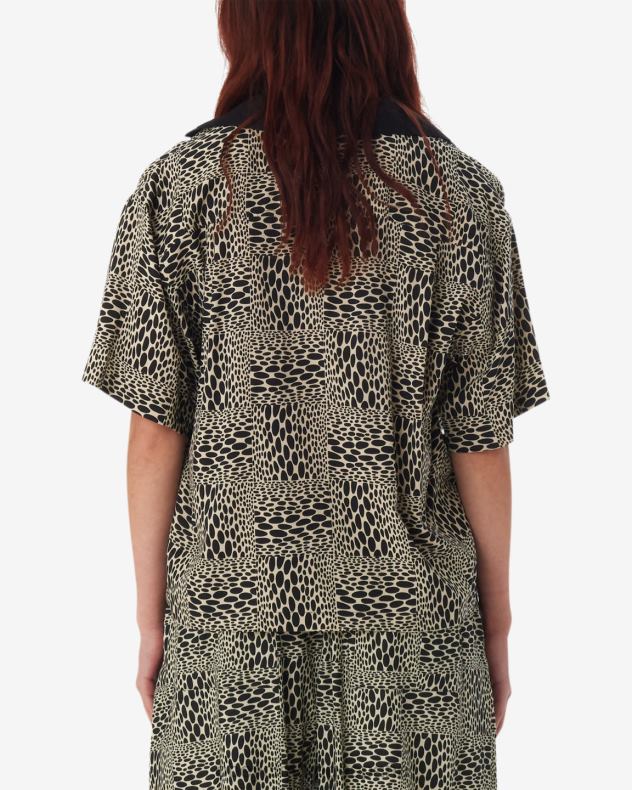 ropa OBEY camisa jubatus gris ostra multicolor mujer 0RV2P563