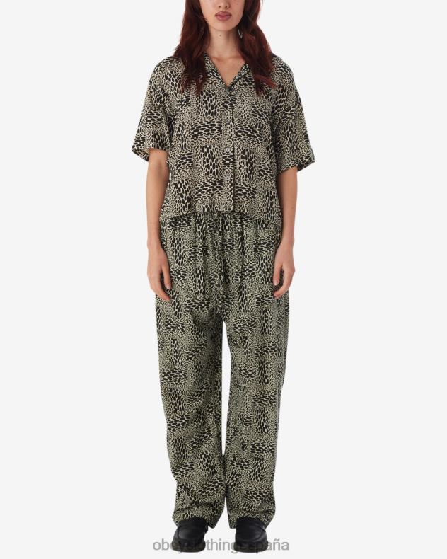 ropa OBEY camisa jubatus gris ostra multicolor mujer 0RV2P563
