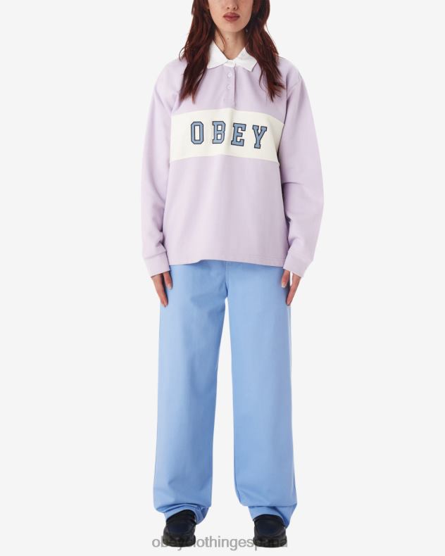 ropa OBEY polo de rugby de palisandro pétalo de orquídea mujer 0RV2P570