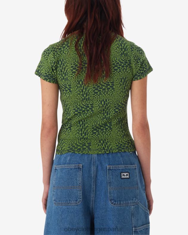 ropa OBEY camiseta jubatus verde picante multi mujer 0RV2P564
