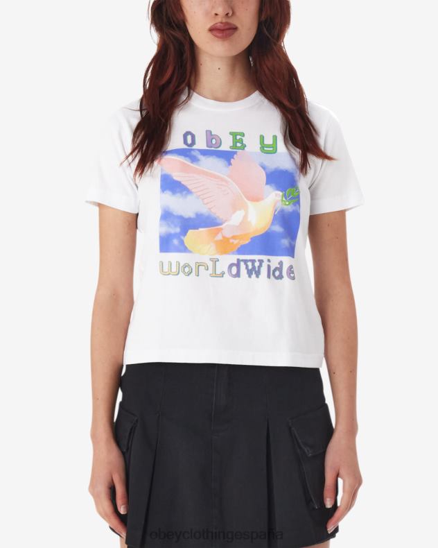 ropa OBEY camiseta paloma de la paz kaylin blanco mujer 0RV2P608