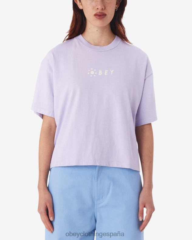ropa OBEY camiseta raegan de flores medi pétalo de orquídea mujer 0RV2P617