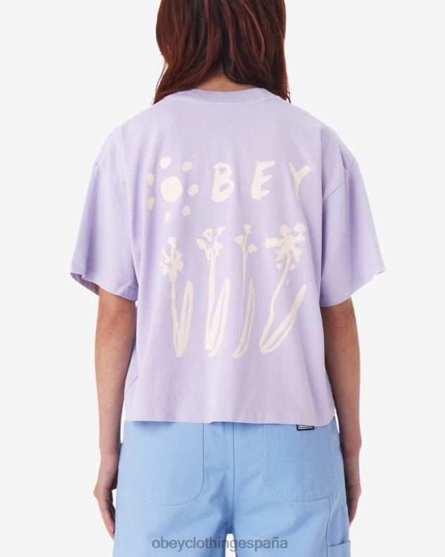 ropa OBEY camiseta raegan de flores medi pétalo de orquídea mujer 0RV2P617
