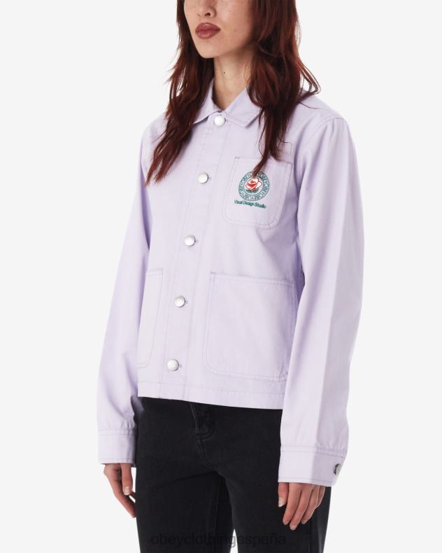 ropa OBEY chaqueta de tarea rosa pétalo de orquídea mujer 0RV2P596