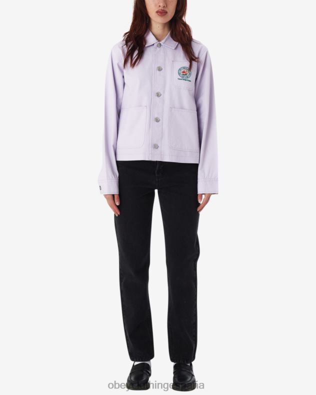 ropa OBEY chaqueta de tarea rosa pétalo de orquídea mujer 0RV2P596