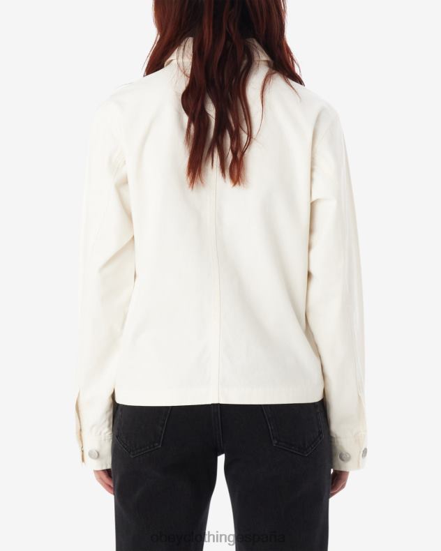 ropa OBEY chaqueta de tarea rosa susurro blanco mujer 0RV2P597